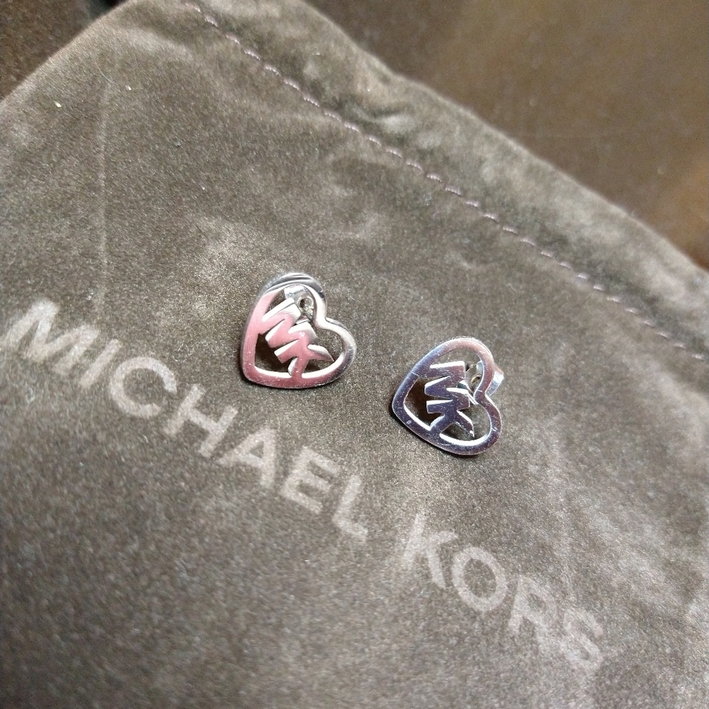 Mk silver earrings
